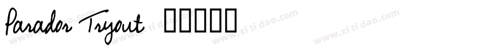 Parador Tryout字体转换